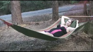 Creampie Mandolyn Tied Up On Hammock And Tickled By Neighbors Step-Daughter!