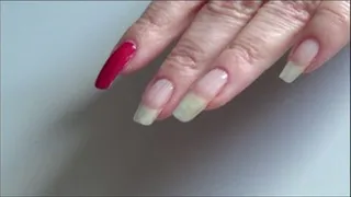 Nail Painting in Red