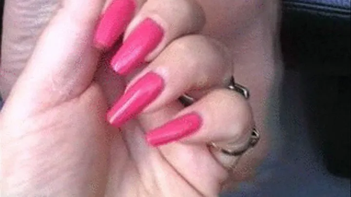 Tickling with pink nails