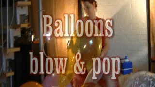 Ballons blow and pop