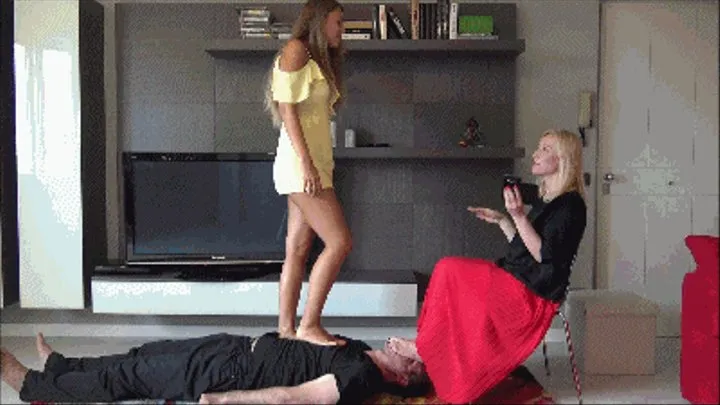 Goddesses Kalypso & Gabriella - Trampling and foot smothering