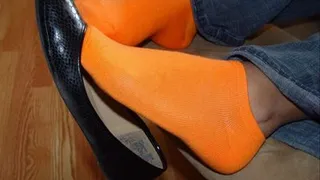 Neici's orange socks