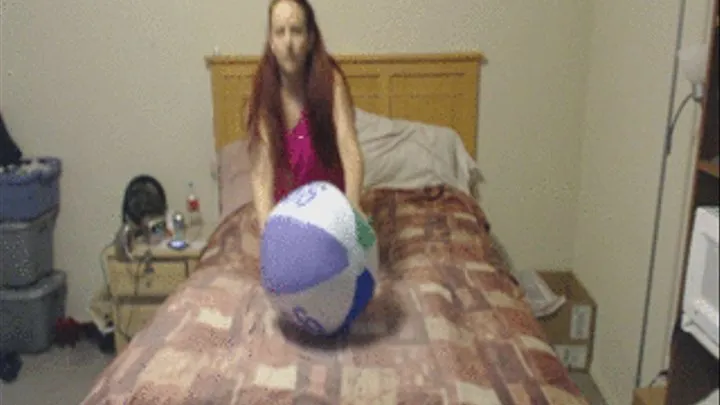 Grinding on Lavender 99 Cent Store Beach Ball on Bed--7-15--Video 152