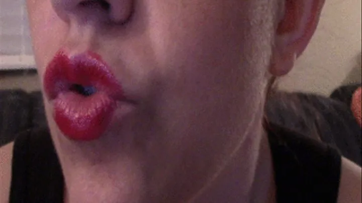 Soft Puckering Kisses in Red Lip Gloss--9 5 14--MVI 6231