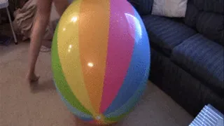 Grinding on Multi Colored Beach Ball to Orgasm--11 2 14--MVI 6846