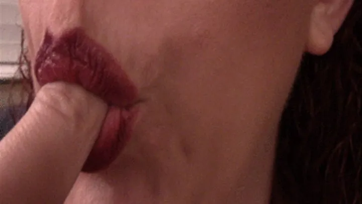 Finger Sucking in Red Lipstick--8 27 14--MVI 6183