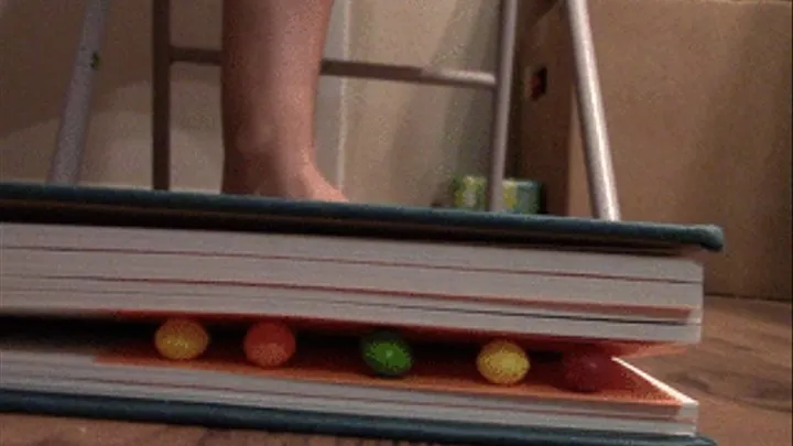 BY REQUEST: Crushing Skittles Candies Barefoot--6 20 14--MVI 6042