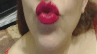 Soft Puckering in Hot Pink Lip Color-Extra Big Lips with Extra Lip Stain--3 3 17--Video 347