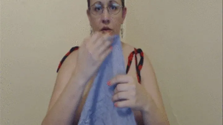 Nose Blowing in Blue Checkered Hanky --2 17 17--Video 299