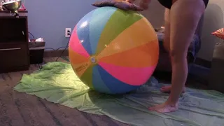 Grinding on Pillow and Giant Pastel Rainbow Beach Ball - 2018-MVI 0236