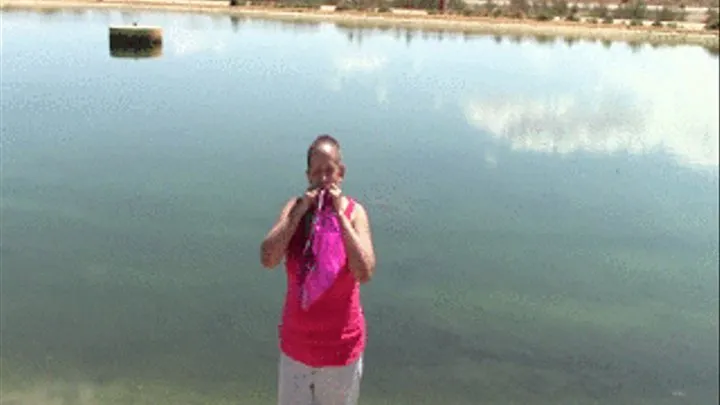 Inflating Pink Beachball at Lake--9 10-15--MVI 7015