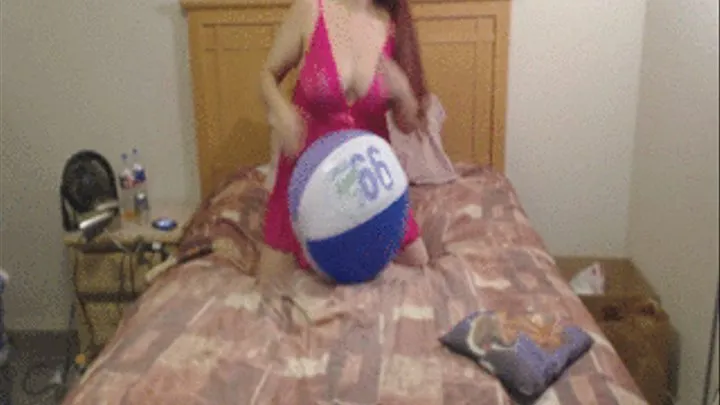 Laying on and then Partly Deflating 99 Cent Store Beach ball--7 15--Video 137