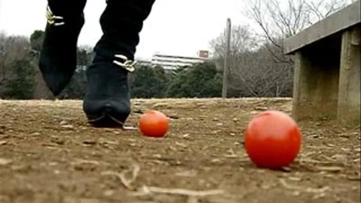 Outdoor walk and Tomato crush Close-up