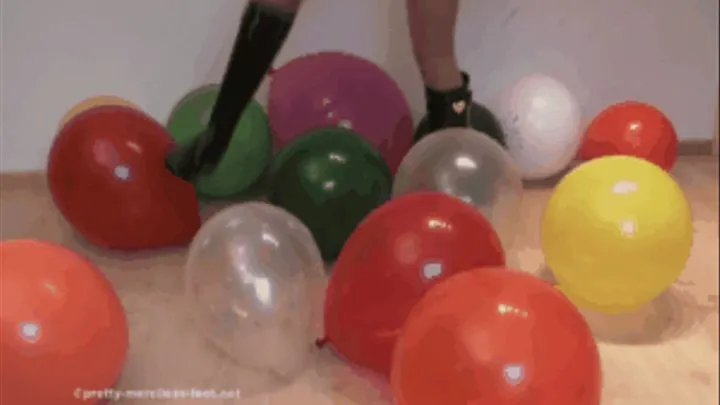 Big Balloons crushed with Gumboots