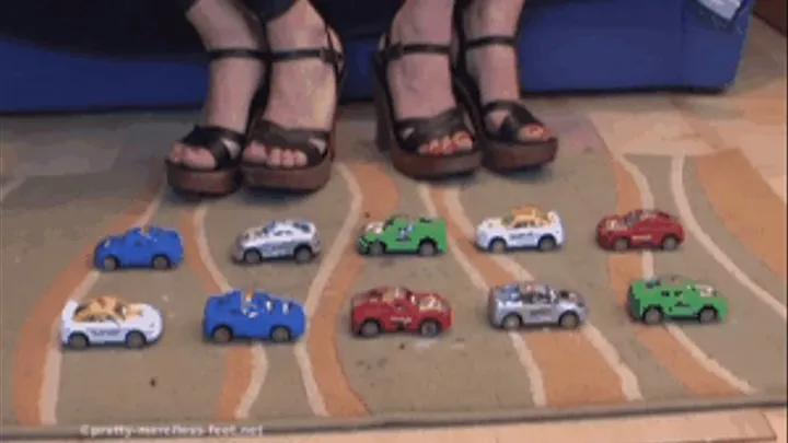 Four wooden Shoes VS ten Cars