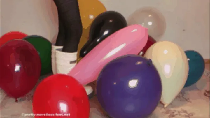 Balloons crushed under cruel merciless Gum Boots 2