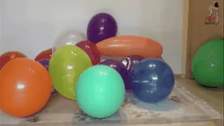 Balloons crushed under cruel merciless Gum Boots 3