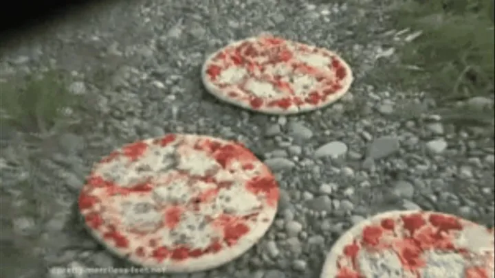 Pizza and Apples crushed with wooden Mules