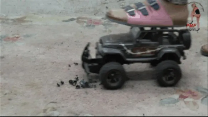 RC-Car under Christins flat home shoes