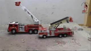 Fire department Trucks under merciless Feet