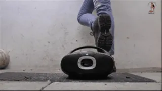 Two Radios for her Sneakers (Floor view)