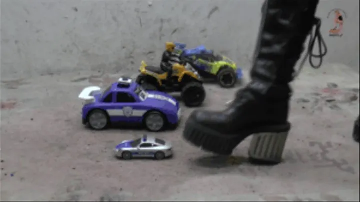 Cars under cruel Boots