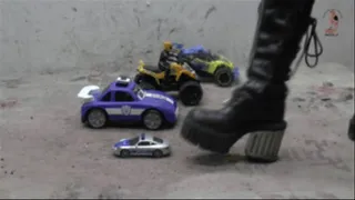 Cars under cruel Boots