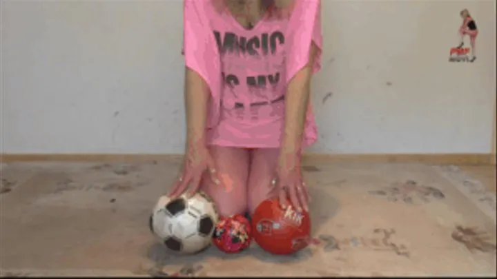 Foot Balls destroyed with soccers