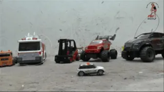 Trucks under heavy Boots (floor view)