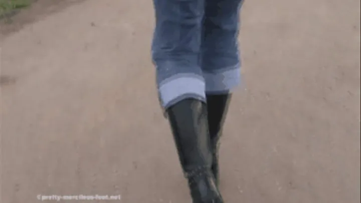 Picking Flowers in wonderful Boots