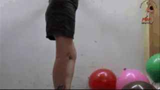 Balloons crushed under Office Heels