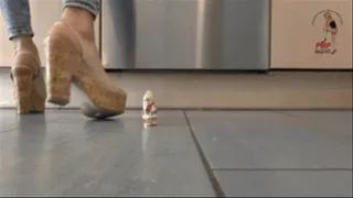 Christin in the kitchen (floor view)