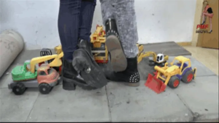 Toy Car under cruel Boots 3