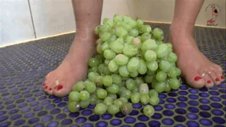 Grapes under sweet naked feet