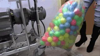 Plastic Balls in the Shredder