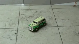 Poor toy car under Peep Toes