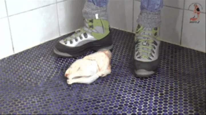 Chicken under heavy Boots