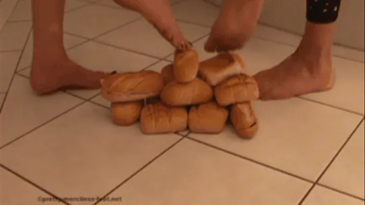 Breadrolls under dirty Feet