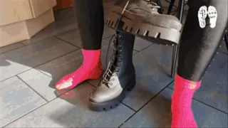 Testing her new Winter Boots 2
