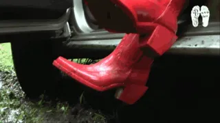 Red Cowgirl Gumboots