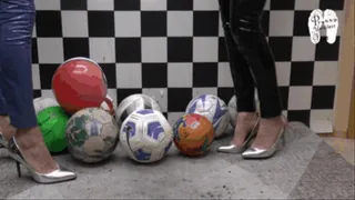 Soccer balls for her metal Heels 2