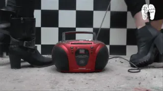 Working Radio used as Foot Ball