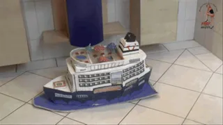 Hand made Boat crushed under flats