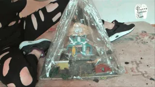 Buildings crushed under Sneakers