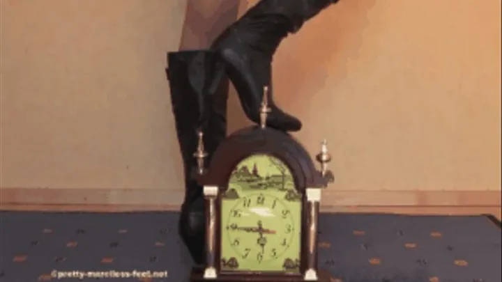 Clock under old Boots