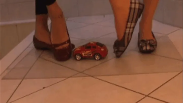 Cars between new Shoes