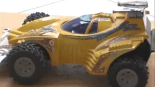 Race car under old dirty Flip-Flop´s