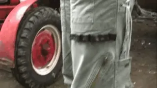 Wedges on the Pedals of a Tractor