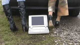 Four Metal-Heels vs Laptop