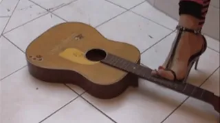 Poor Guitar under pretty Feet